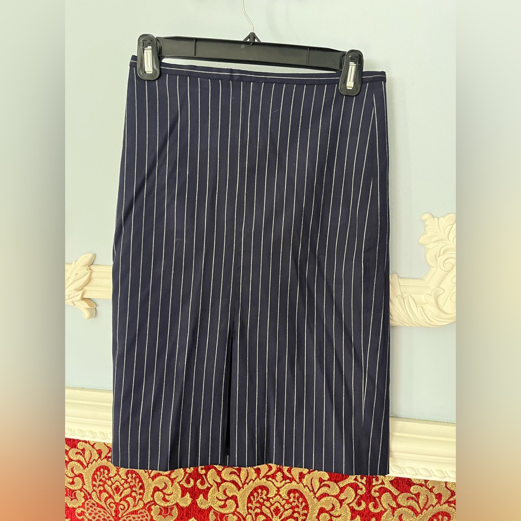 J Crew Pinstripe Pencil Skirt